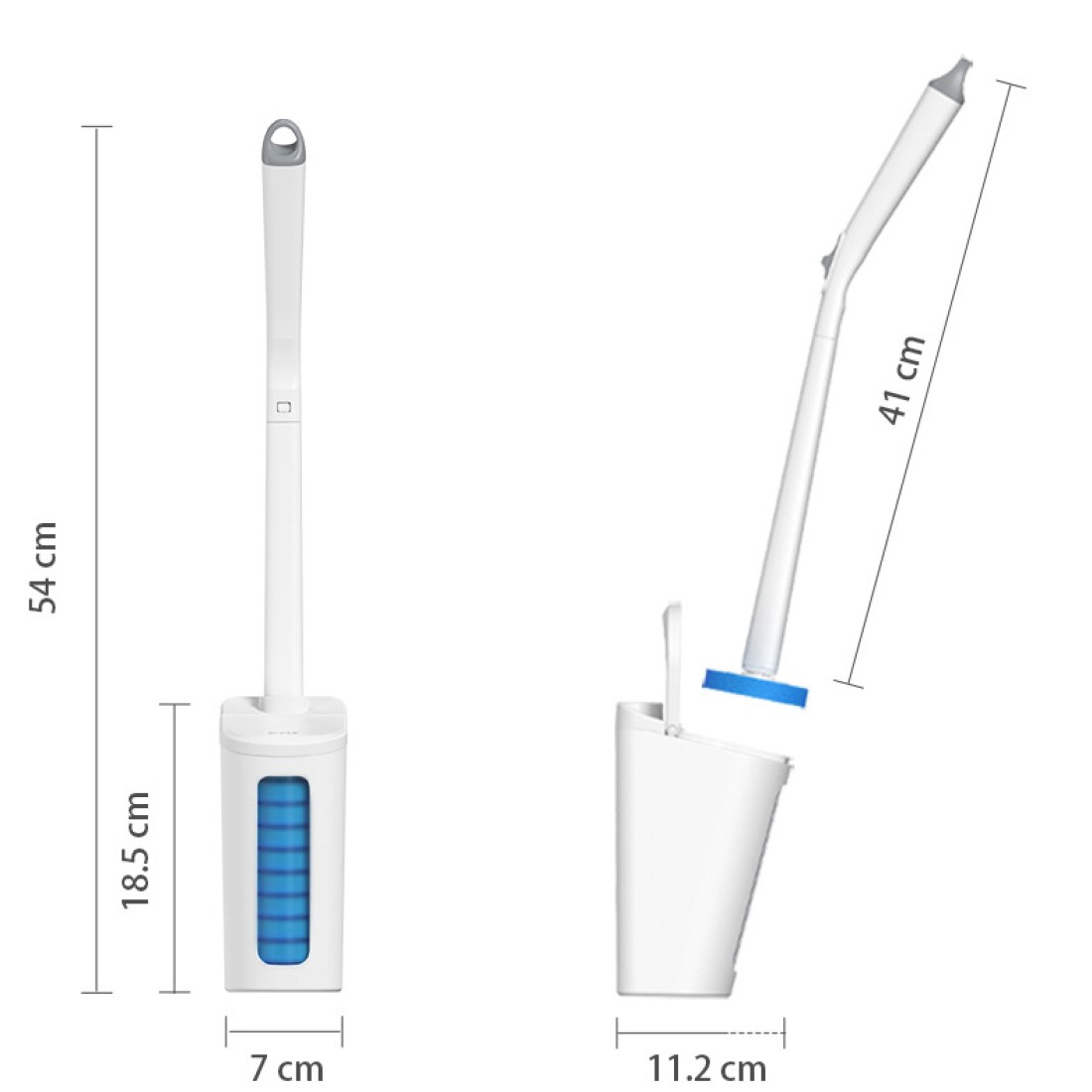 Disposable Toilet Brush Kits with 10 Toilet Brush Refills